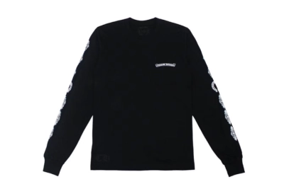 Chrome Hearts Floral Cross L/S T-shirt Black 01