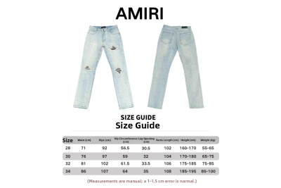 AMIRI New Washed Ripped Jeans with Exposed Leather A056 02