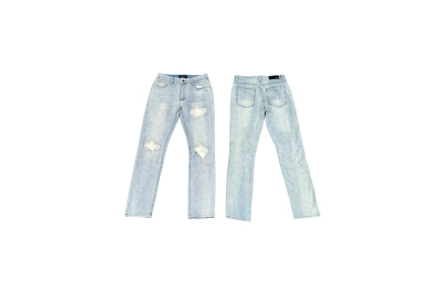 AMIRI New Washed Ripped Jeans with Exposed Leather A056 01