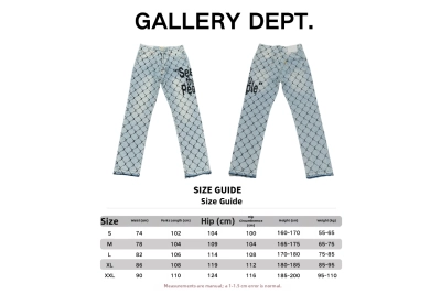 GALLERY DEPT. Slim Fit Jeans with Wire Mesh Letter Print G786 02
