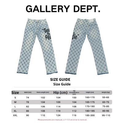 GALLERY DEPT. Slim Fit Jeans with Wire Mesh Letter Print G786 02