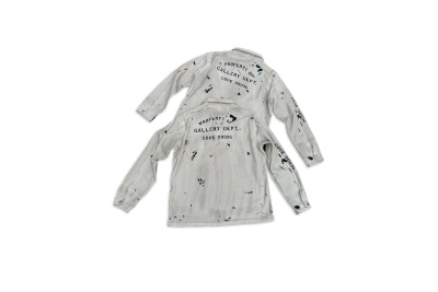 Gallery Dept EP Jacket, Hand-painted splatter graffiti jacket, American high-street zip-up coat G44 02