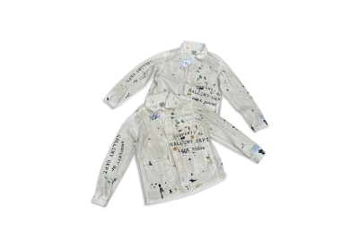 Gallery Dept EP Jacket, Hand-painted splatter graffiti jacket, American high-street zip-up coat G44 01