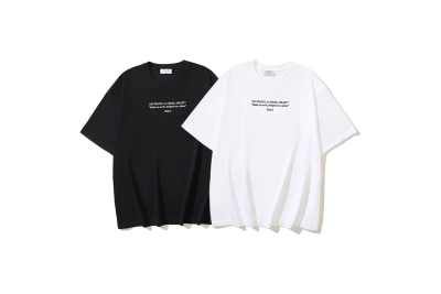 OFF-WHITE Letter Print Short-Sleeve T-Shirt, Black, White #1352 01