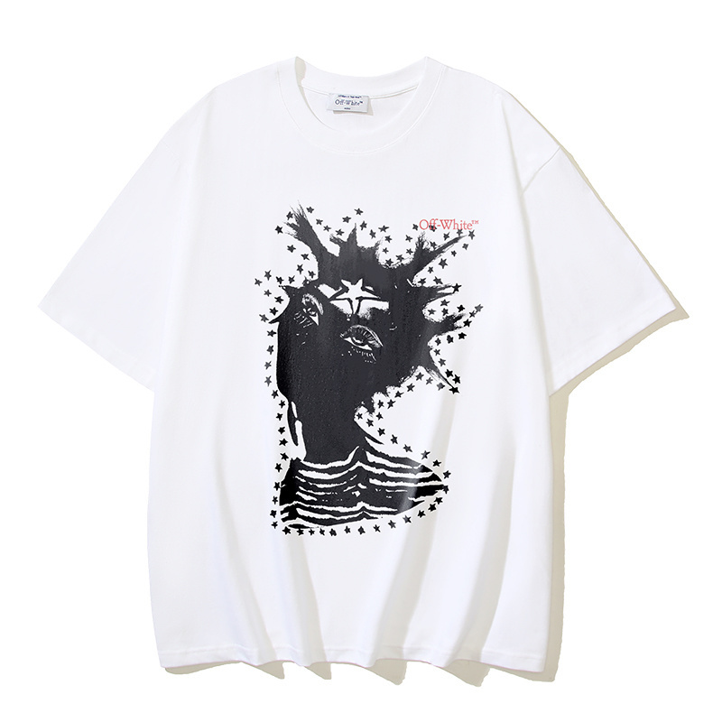 OFF-WHITE Abstract Arrow Print Short-Sleeve T-Shirt — Black / White #1368