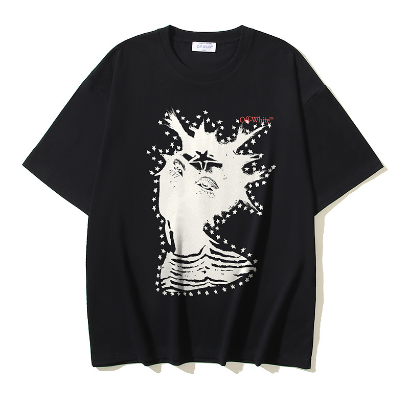 OFF-WHITE Abstract Arrow Print Short-Sleeve T-Shirt — Black / White #1368