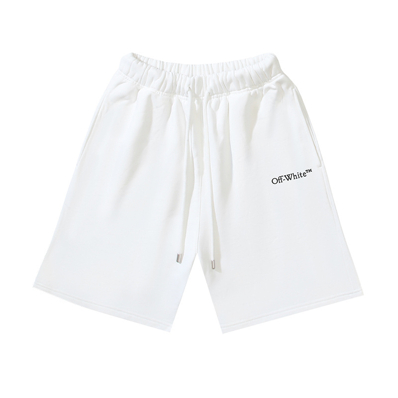 OFF-WHITE Brushed Cotton "Phantom Arrows" Print Shorts — Black / White #1198