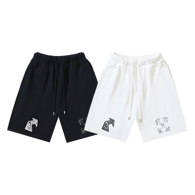 OFF-WHITE Brushed Cotton Self-Tapping Screw Print Shorts — Black / White #1214 01