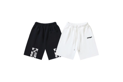 OFF-WHITE Brushed Cotton Shorts with Blurred Logo Arrows #1142 01