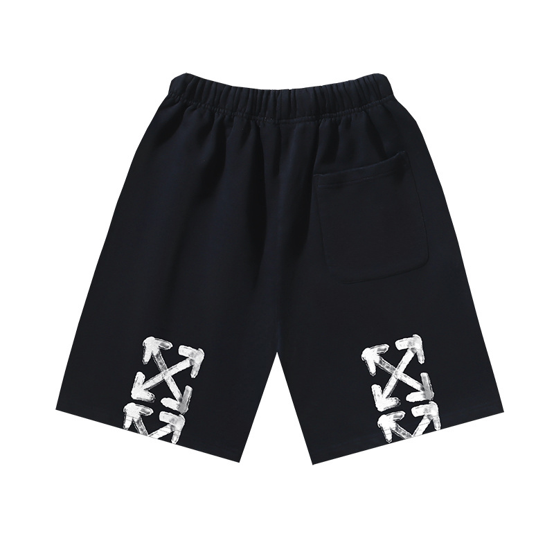 OFF-WHITE Brushed Cotton Shorts with Blurred Logo Arrows #1142