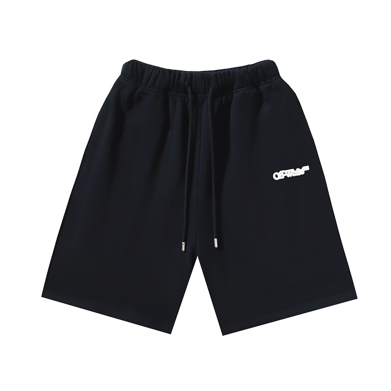 OFF-WHITE Brushed Cotton Shorts with Blurred Logo Arrows #1142