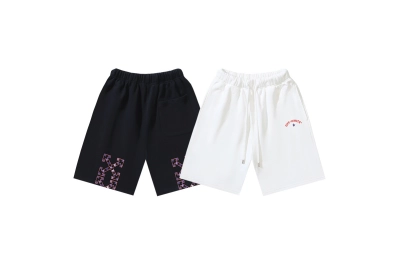 OFF-WHITE Brushed Cotton Shorts with Star & Arrow Print — Black / White #1157 01