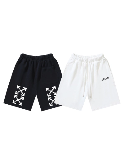OFF-WHITE Brushed Graffiti Arrow Shorts #1009 01