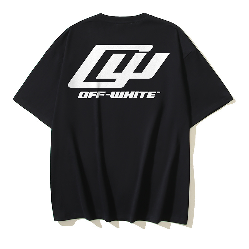OFF-WHITE x Eagle & Star Collaboration Printed Short-Sleeve T-Shirt — Black / White #1364