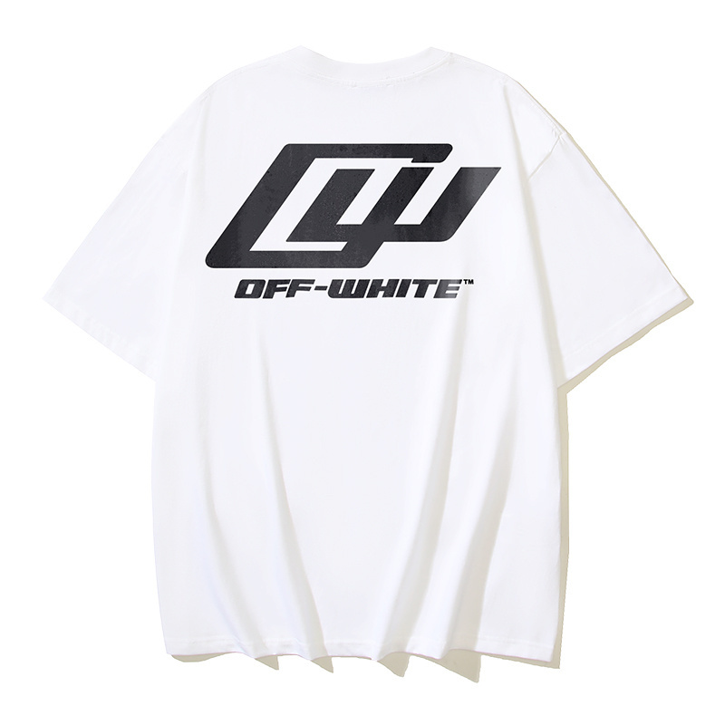 OFF-WHITE x Eagle & Star Collaboration Printed Short-Sleeve T-Shirt — Black / White #1364
