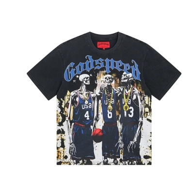 Godspeed Dream Team Tee Grey Wash #1023 01