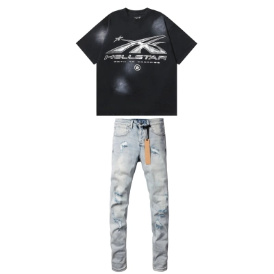 Hellstar T-Shirt 619 + Ksubi Jeans#3001 01