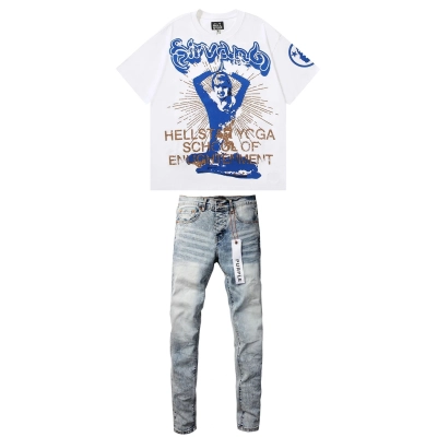Hellstar T-Shirt 510 + Purple Jeans 002 01