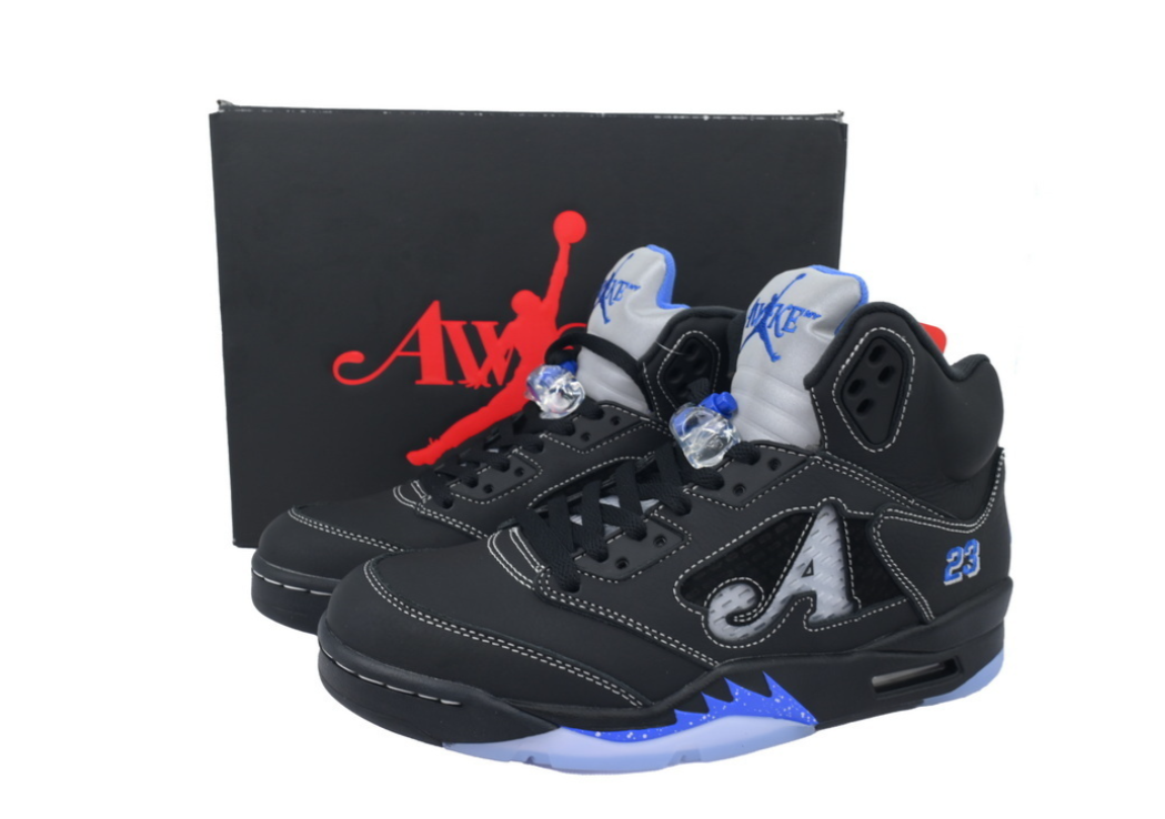 PKGoden Awake NY x Air Jordan 5 Retro Black Racer Blue DV4982-004