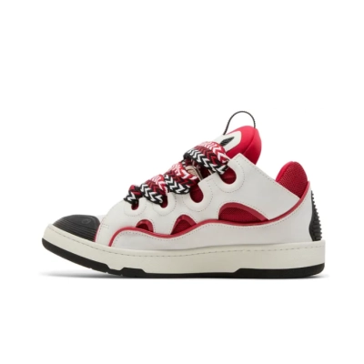 PKGoden Lanvin Curb Sneakers Red White 01
