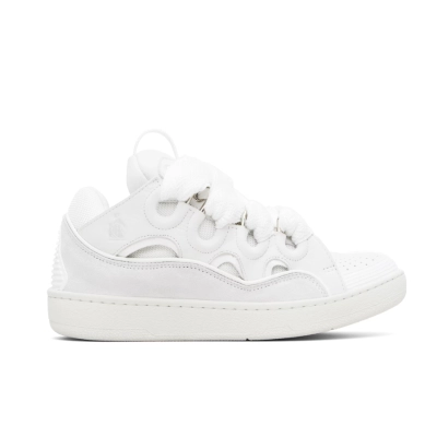 PKGoden LANVIN Off-White Leather Curb Sneakers 02