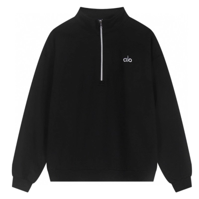alo yoga Accolade 1/4 Zip Pullover Sportswear black 01