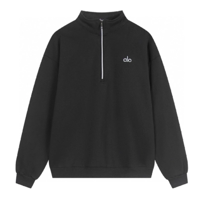 alo yoga Accolade 1/4 Zip Pullover Sportswear darkgray 01