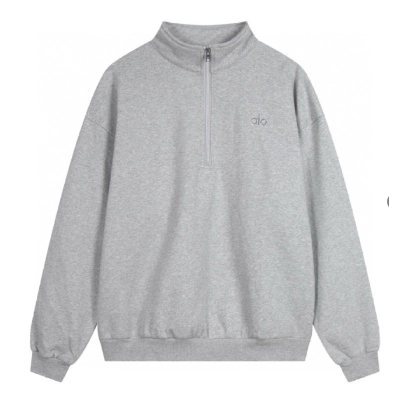alo yoga Accolade 1/4 Zip Pullover Sportswear Grey 01