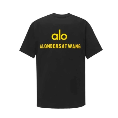 alo yoga T-shirt black ( yellow label) 02