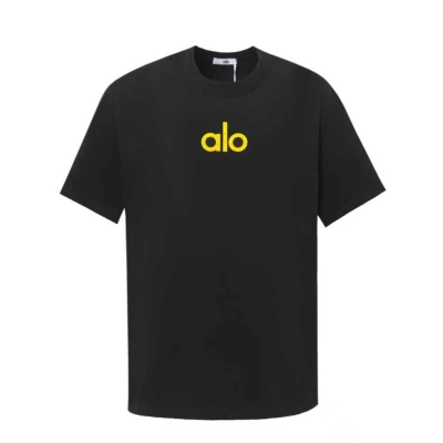 alo yoga T-shirt black ( yellow label) 01