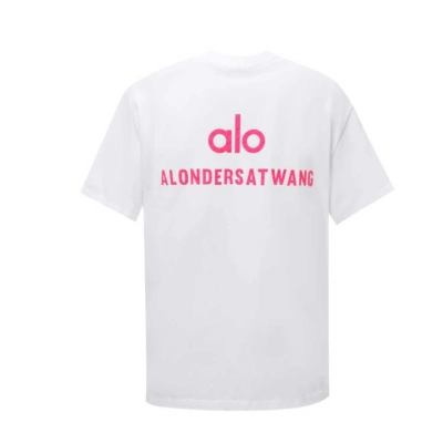 alo yoga T-shirt white ( pink label) 02