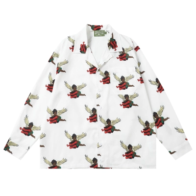 DENIM TEARS Long-Sleeve Shirt Set White 02