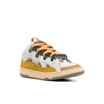 PKGoden Lanvin Curb Chunky Lace-Up Sneakers - Yellow 02