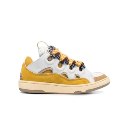 PKGoden Lanvin Curb Chunky Lace-Up Sneakers - Yellow 01