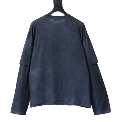 Acne Studios Distressed Sandblasted Washed Faux Two-Piece Long-Sleeve T-Shirt 02