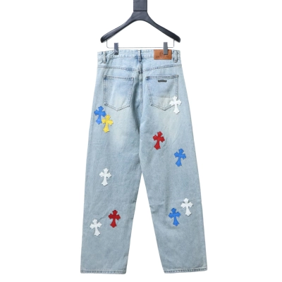 ChtomeHeart Macaron Color Cross Jeans 02