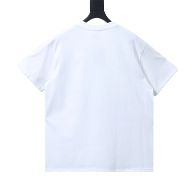 BAPE 26SS Vertical Stripe Color Block Camouflage Ape Head Print Short-Sleeve T-Shirt White 02