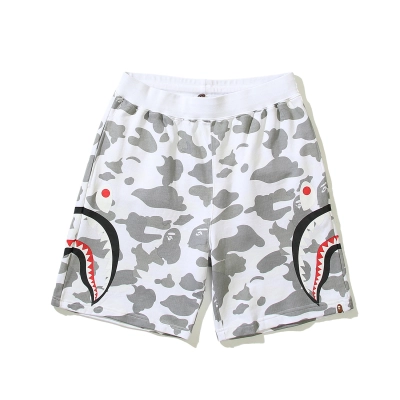 BAPE Shorts White/ Black 8008 01