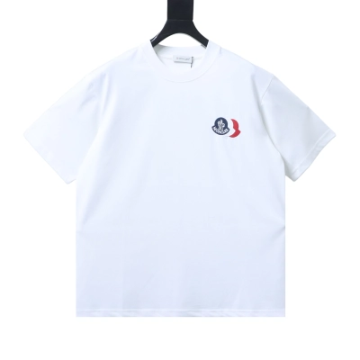 Moncler Triple-Label, Shadow-Effect Embroidered Crewneck T-Shirt 01