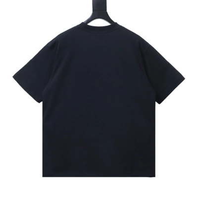Moncler Triple-Label, Shadow-Effect Embroidered Crewneck T-Shirt Black 02
