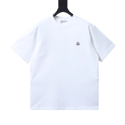 Moncler x NIGO — Spring/Summer 26 Collaboration: Embroidered Crewneck Short-Sleeve T-Shirt White 01