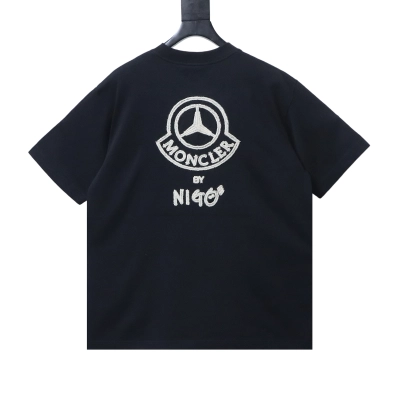 Moncler x NIGO — Spring/Summer 26 Collaboration: Embroidered Crewneck Short-Sleeve T-Shirt Black 02