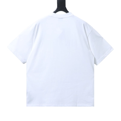 Balenciaga Glossy Double-Layer Pleated Tape Short-Sleeve T-Shirt 02