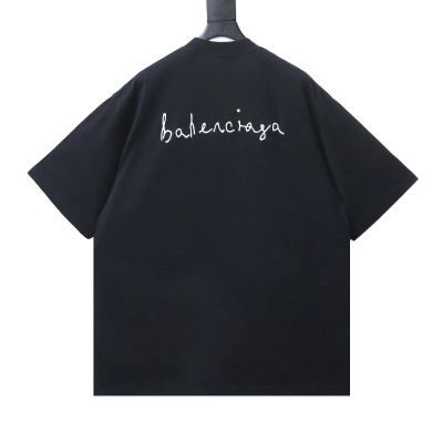 Balenciaga Silicone Heart Script Logo Short-Sleeve T-Shirt 02