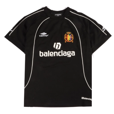 Balenciaga joint Manchester United football embroidered T-Shirts Black + BAPE small logo nylon Short Pants navy blue 02