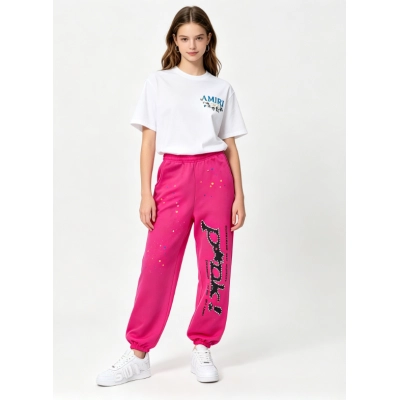 Amiri T-Shirt 674 + Sp5der Worldwide Sweatpants 01