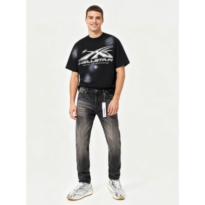 Hellstar T-Shirt 619 + Purple Brand Jeans #9057 01