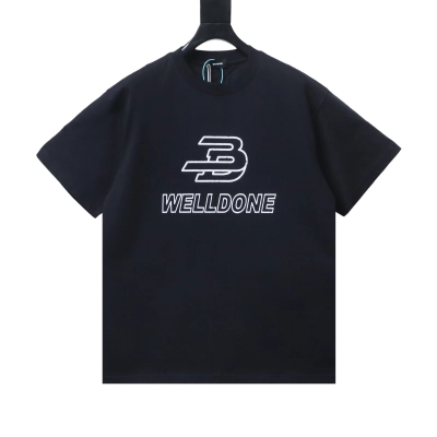 WE11DONE Online Data Edition Damaged Letter Print Short-Sleeve T-Shirt Black 02