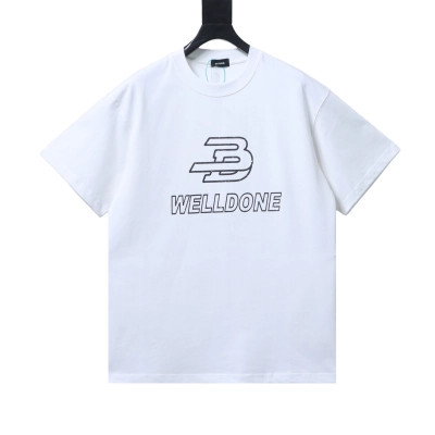 WE11DONE Online Data Edition Damaged Letter Print Short-Sleeve T-Shirt White 01