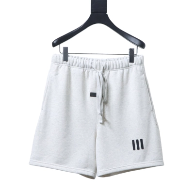 FOG FEAR OF GOD ESSENTIALS ✖ Three-stripe silicone print high-street shorts White 01